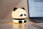 Panda Night Lamp glowing - colour-changing panda night light